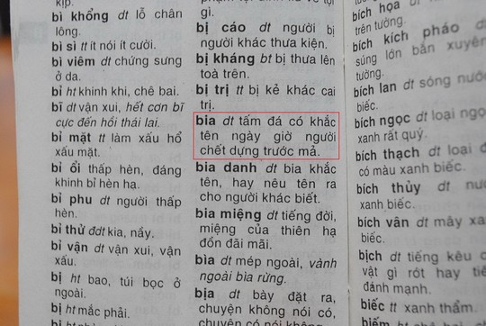 Những giải thích khó đỡ trong cuốn từ điển