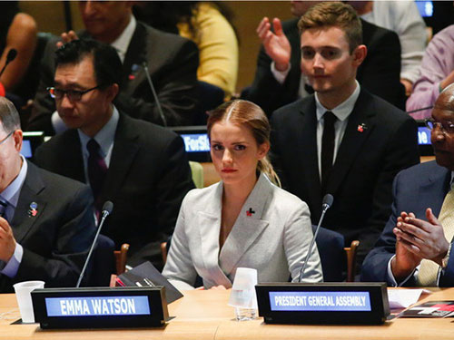 Emma Watson tại trụ sở Liên Hiệp Quốc ở New York