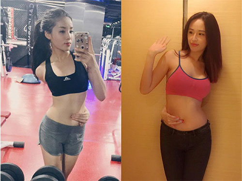 Hình ảnh hoa hậu Nguyễn Cao Kỳ Duyên (trái) và hoa hậu Mai Phương Thúy trình diễn vòng tay qua lưng chạm rốn đang gây “sốt” trên mạng (Ảnh lấy từ Facebook)