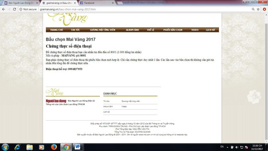 Hướng dẫn chi tiết cách bầu chọn Giải Mai Vàng lần thứ 23 – 2017 - Ảnh 4.