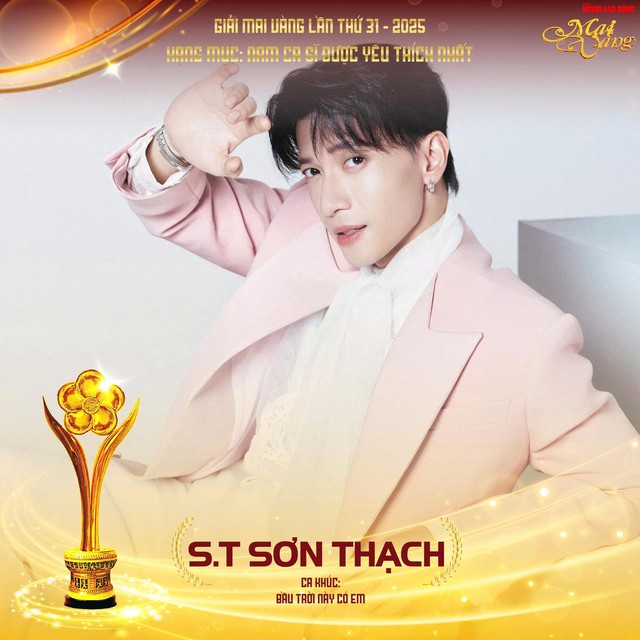 S.T Sơn Thạch  là ứng viên giải Mai Vàng lần thứ 31-2025 hạng mục Nam ca sĩ được yêu thích nhất - Ảnh 1.