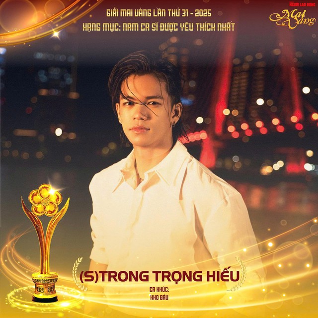   (S)TRONG Trọng Hiếu là ứng viên giải Mai Vàng lần thứ 31-2025     - Ảnh 1.