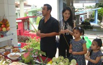 Nghệ sĩ đưa con đến cúng giỗ Lê Công Tuấn Anh