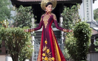 Hoa hậu Hoàn vũ: Áo dài Việt Nam gây ấn tượng